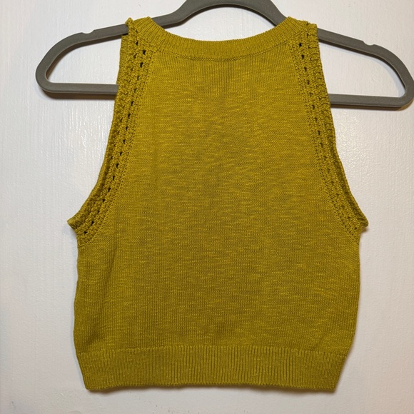 Madewell NWOT Crop Sweater Tank - S - Lemon lime color - Picture 3 of 4